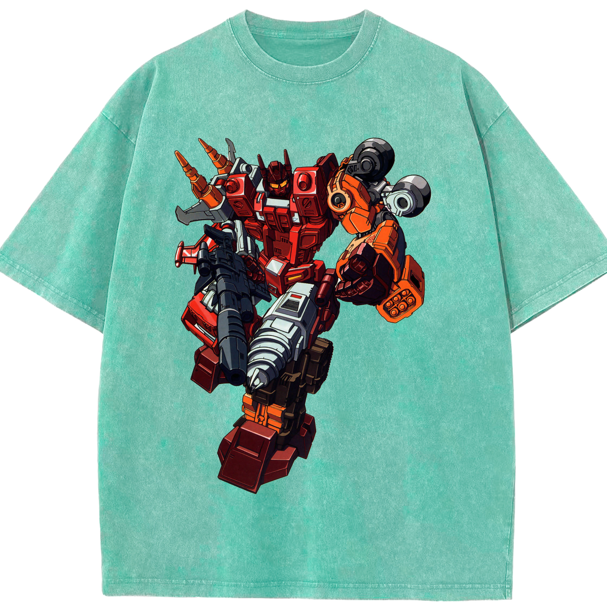 （画像用）  綿100% ヴィンテージ風 半袖Tシャツ（フロントプリント）